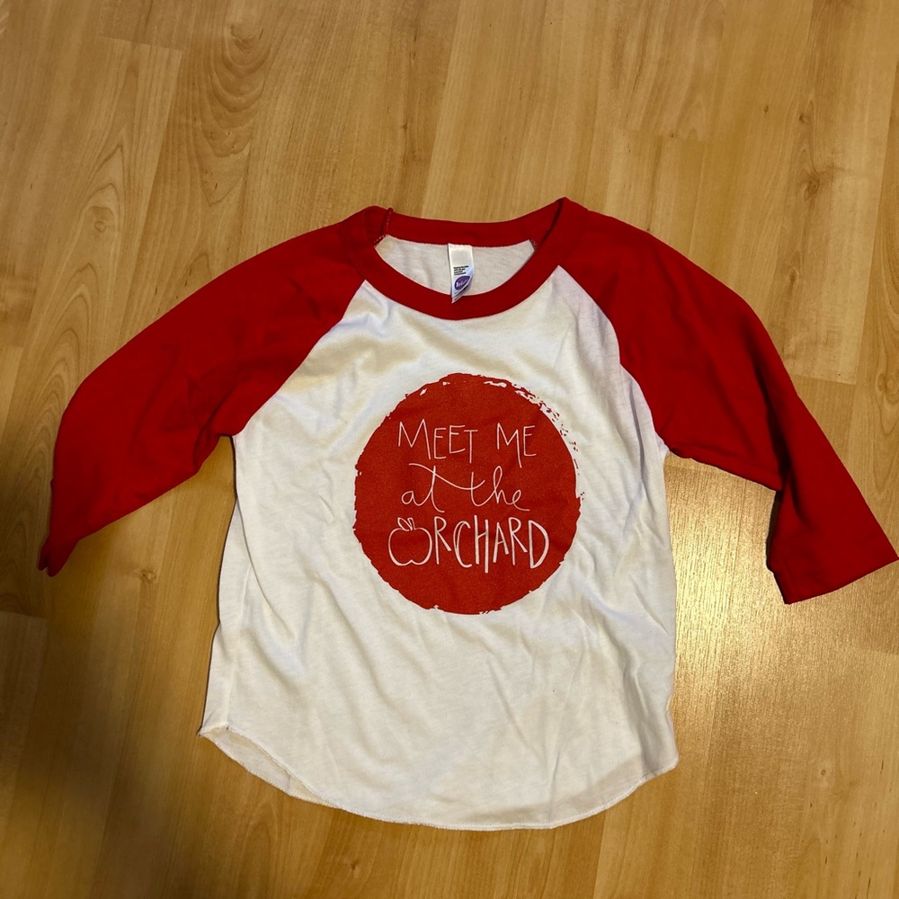Size 4T Raglan Shirt “Meet me at the Orchard” Fall Shirt